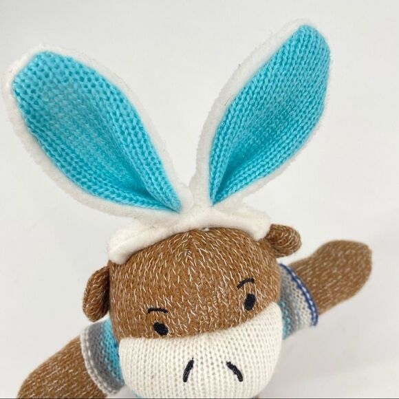 Dan Dee Collector’s Choice Easter Bunny Ears Sock Monkey 12” - Picture 5 of 12